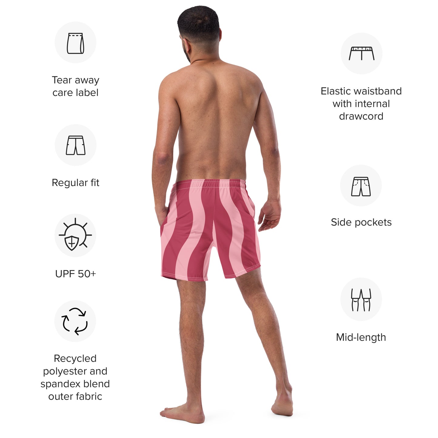 Men's catch a wave swim trunks