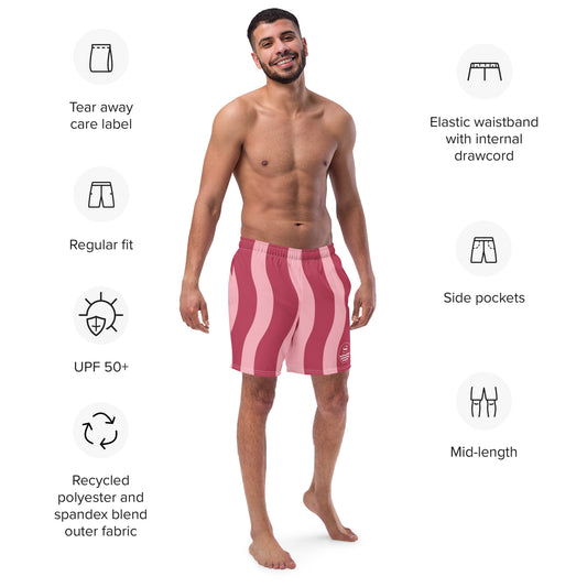 Men's catch a wave swim trunks