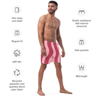 Men's catch a wave swim trunks